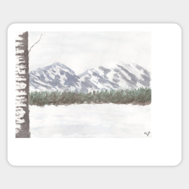 Mountain Landscape Sticker by lindaursin